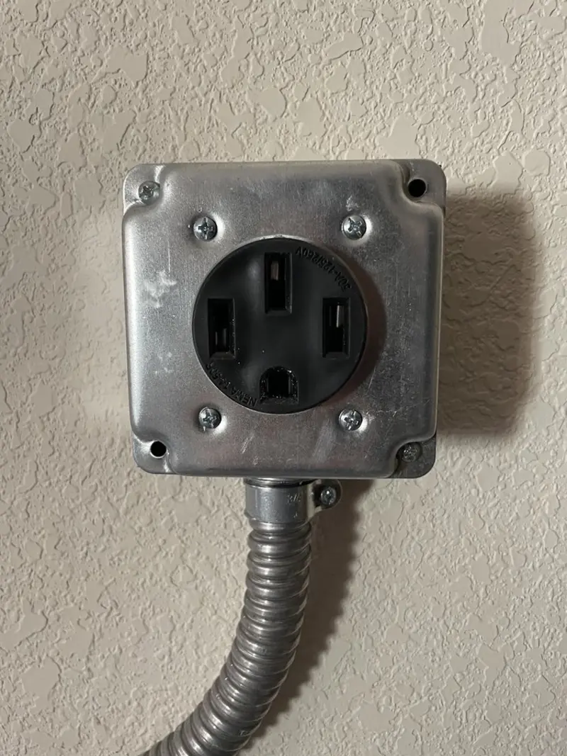NEMA 14-50 outlet installed for Electrical Panel Upgrade in Bayport